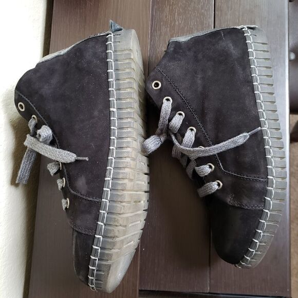 Andia Fora raset suede lace up black sneaker 38/7.5 - Picture 7 of 10